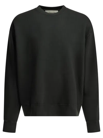 Golden Goose Db Reversed Golden Patch Sweatshirt In Black