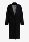 Golden Goose Db Single-breasted Cocoon Coat In Black