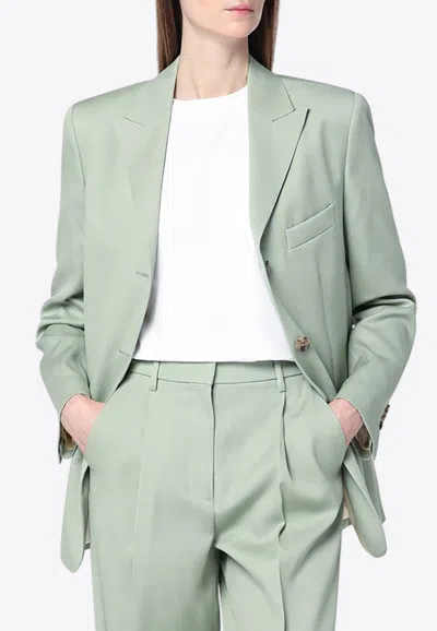 Golden Goose Db Single-breasted Wool Jacket In Green
