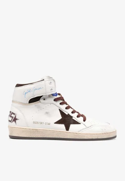 Golden Goose Db Sky-star High-top Sneakers In White