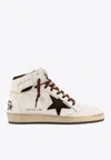 Golden Goose Db Sky-star Leather High-top Sneakers In White