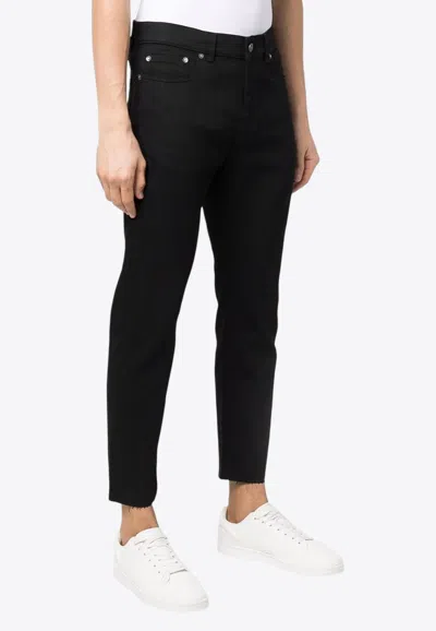 Golden Goose Db Slim-leg Washed-out Jeans In Black