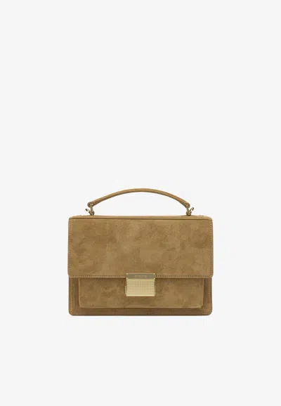 Golden Goose Db Small Venezia Nubuck And Suede Shoulder Bag In Brown