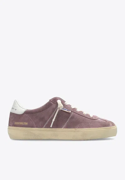Golden Goose Db Soul-star Suede Sneakers In Purple