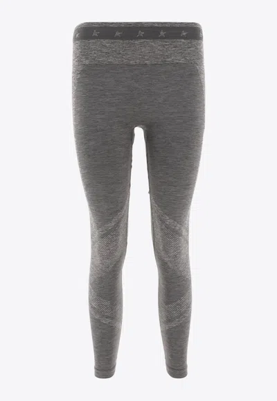 Golden Goose Db Star Motif Two-tone Leggings In Gray