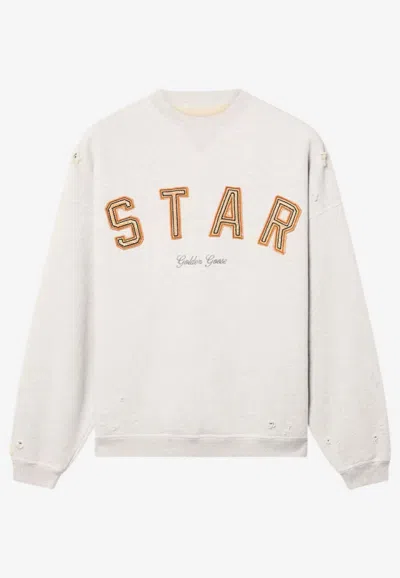 Golden Goose Db Star Oversized Sweatshirt In White