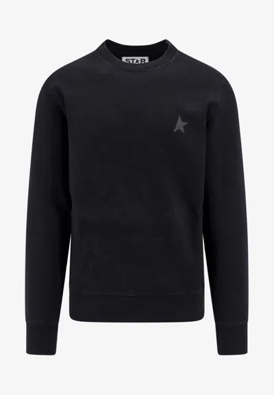 Golden Goose Db Star Print Crewneck Sweatshirt In Black