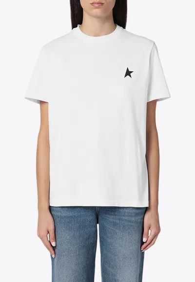 Golden Goose Db Star Print Crewneck T-shirt In White