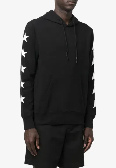 Golden Goose Db Star Print Hooded Sweatshirt In Black