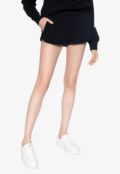 Golden Goose Db Star Print Mini Shorts In Black