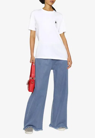 Golden Goose Db Star Print T-shirt In Blue