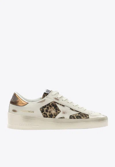Golden Goose Db Stardan Distressed Low-top Sneakers In Neutral
