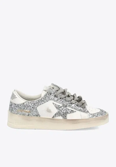 Golden Goose Db Stardan Glitter Low-top Sneakers In White