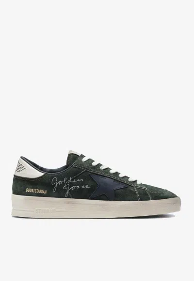 Golden Goose Db Stardan Leather Low-top Sneakers In Green