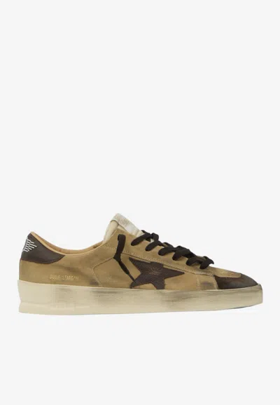 Golden Goose Db Stardan Vintage Low-top Sneakers In Brown