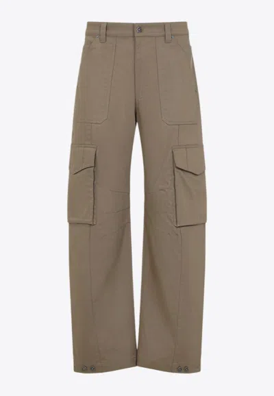 Golden Goose Db Straight-leg Cargo Pants In Beige