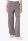 Golden Goose Db Straight-leg Chevron Pants In Brown