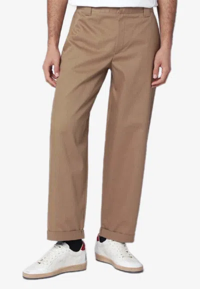 Golden Goose Db Straight-leg Chino Pants In Sand