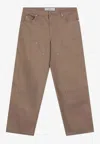 Golden Goose Db Straight-leg Pants With Patches In Beige