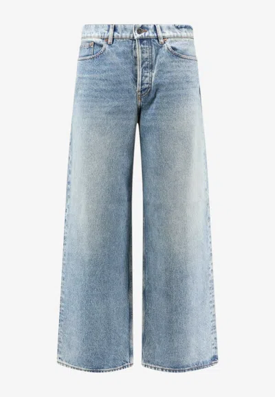 Golden Goose Db Straight-leg Washed Jeans In Blue