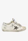 Golden Goose Db Super-star Distressed Leather Sneakers In White