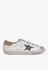 Golden Goose Db Super-star Distressed Leather Sneakers In White