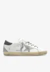 Golden Goose Db Super-star Distressed Leather Sneakers In White