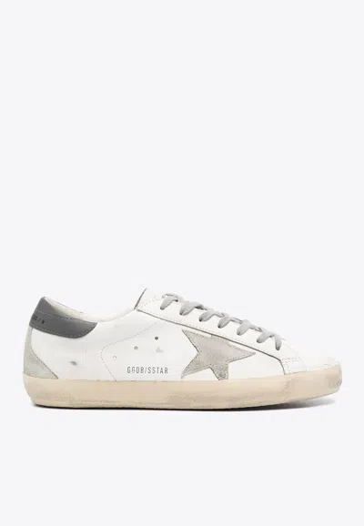 Golden Goose Db Super-star Distressed Sneakers In White