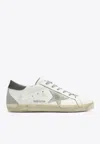 Golden Goose Db Super-star Distressed Sneakers With Suede Star Patch In White