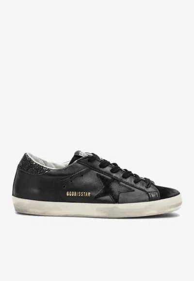 Golden Goose Db Super-star Leather Low-top Sneakers In Black