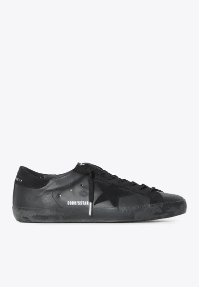Golden Goose Db Super Star Leather Low-top Sneakers In Black