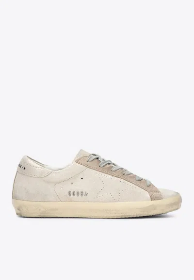 Golden Goose Db Super-star Leather Sneakers In Sand