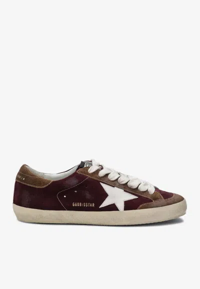 Golden Goose Db Super Star Low-top Sneakers In Burgundy