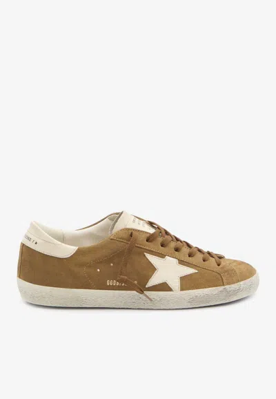 Golden Goose Db Super-star Suede Low-top Sneakers In Brown