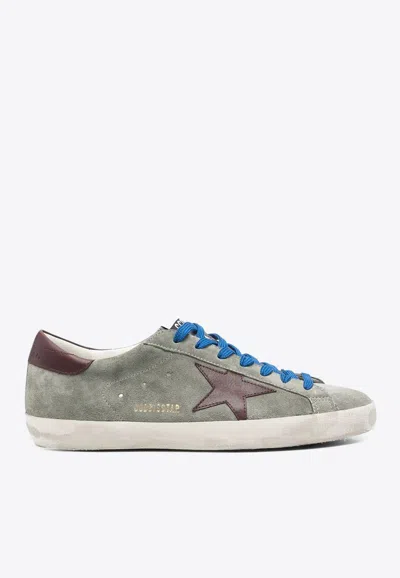 Golden Goose Db Super-star Suede Low-top Sneakers In Green