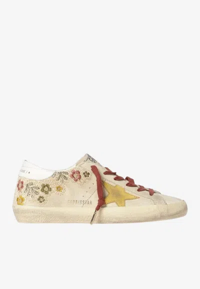 Golden Goose Db Super-star Floral Star Low-top Sneakers In Multi