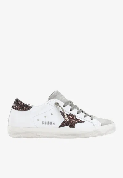 Golden Goose Db Super-star Distressed Leather Sneakers In Neutral
