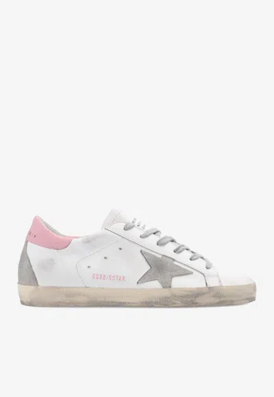 Golden Goose Db Superstar Leather Low-top Vintage Sneakers In White