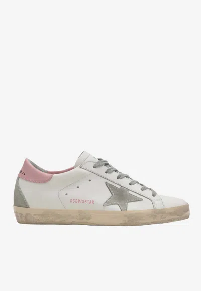 Golden Goose Db Super-star Leather Sneakers In White