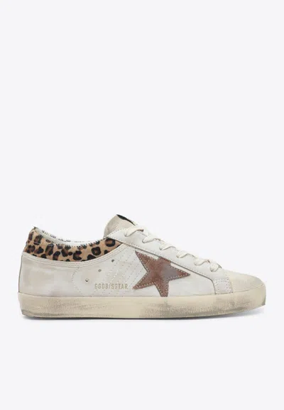 Golden Goose Db Super-star Pony Hair Low-top Sneakers In Beige