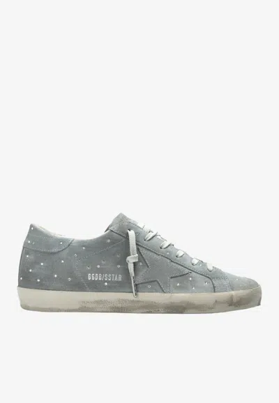 Golden Goose Db Super-star Suede Leather Sneakers In Gray