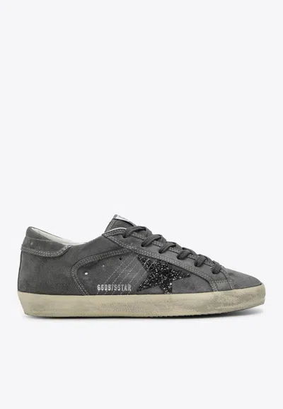Golden Goose Db Super-star Suede Sneakers In Gray