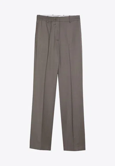 Golden Goose Db Tailored Wool Pants In Gray