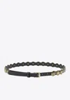 Golden Goose Db Trinidad Studded Leather Belt In Black