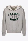 Golden Goose Db Vintage Logo Printed Hoodie In Gray