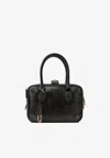 Golden Goose Db Vita Aged Leather Top Handle Bag In Black