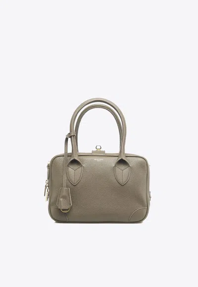 Golden Goose Db Vita Grained Leather Top Handle Bag In Brown