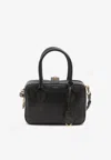 Golden Goose Db Vita Leather Top Handle Bag In Black