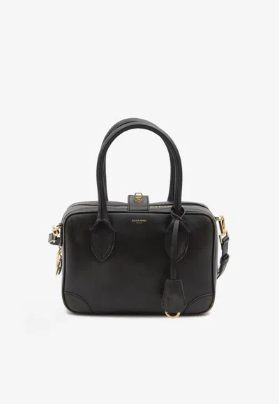 Golden Goose Db Vita Leather Top Handle Bag In Black