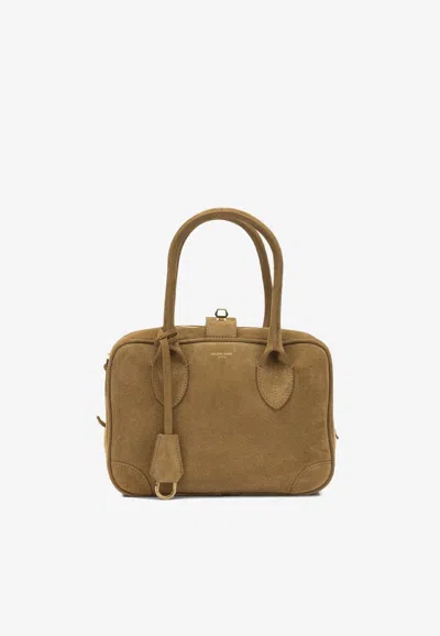 Golden Goose Db Vita Suede Top Handle Bag In Brown